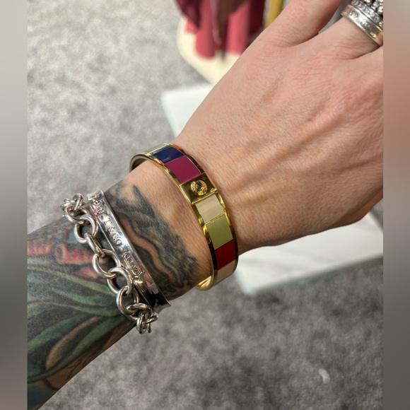 Coach 65th Anniversary Legacy Striped Bangle bracelet - Picture 6 of 8